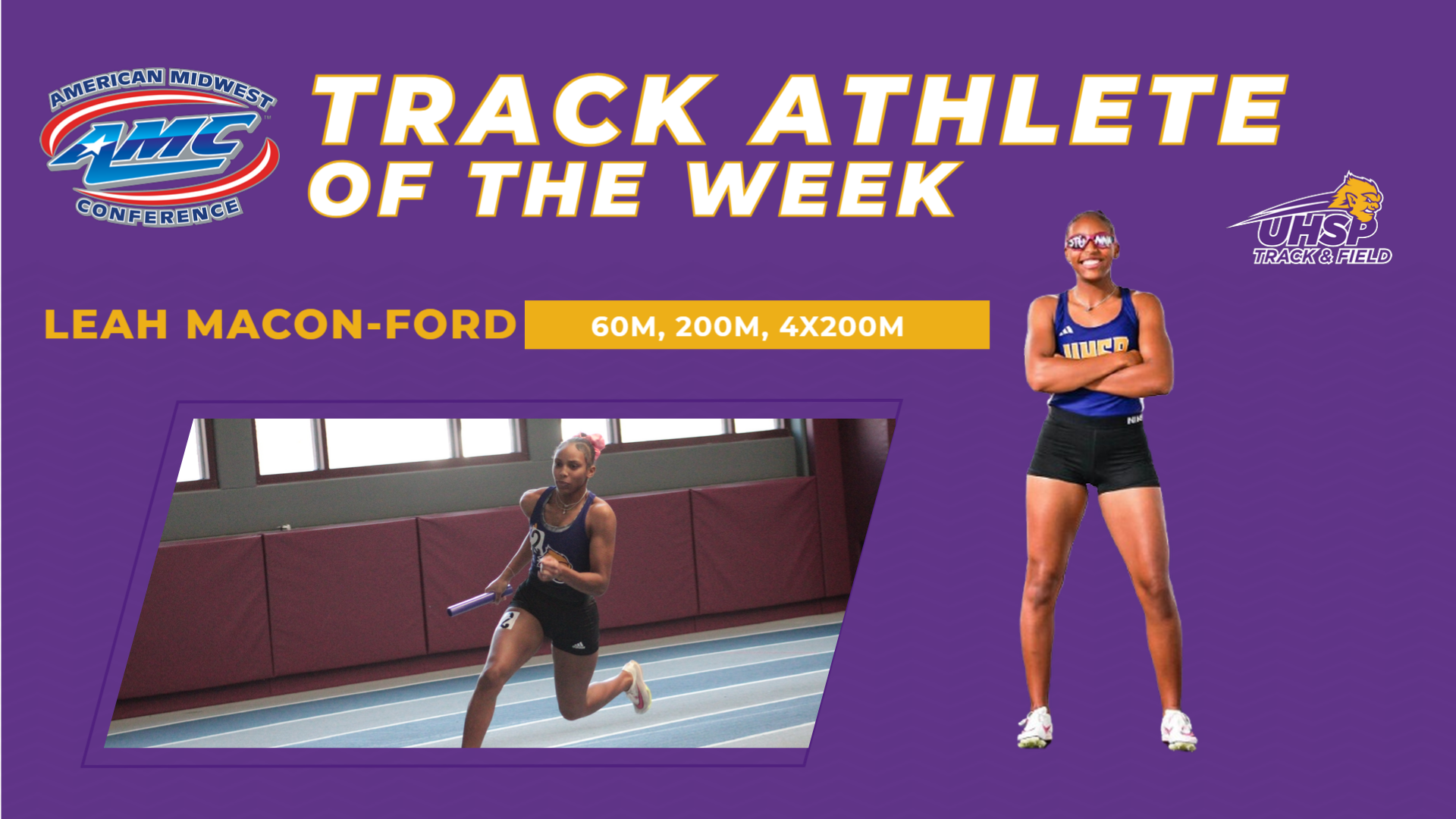 Macon-Ford Repeats AMC Track Athlete of the Week Honors